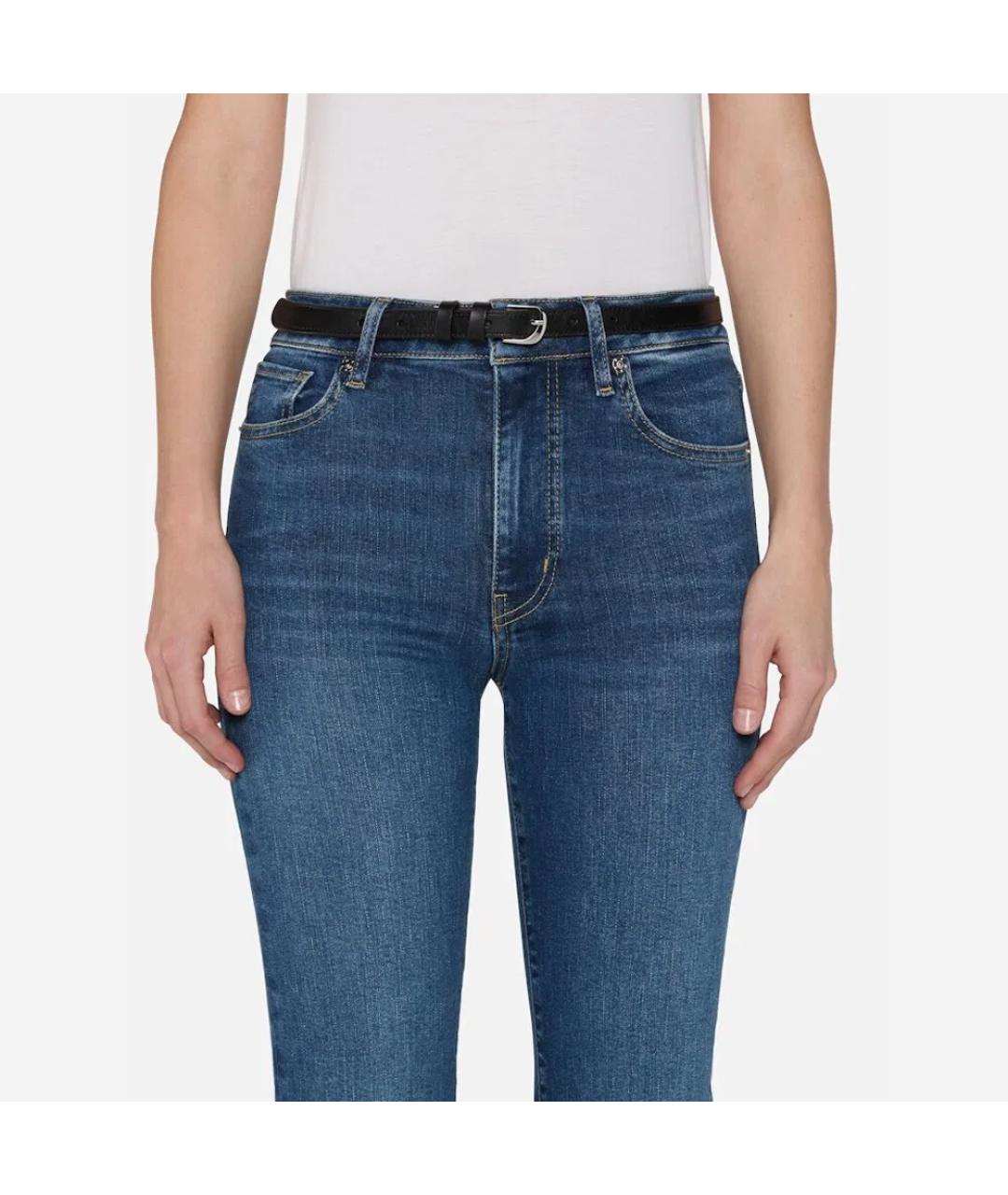 FRAME Синие хлопко-эластановые джинсы слим, фото 4