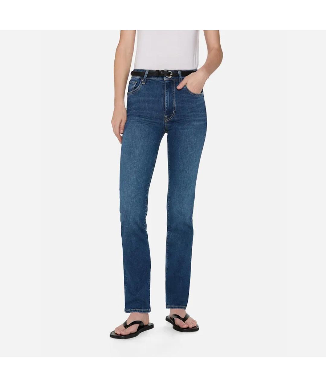 FRAME Синие хлопко-эластановые джинсы слим, фото 2