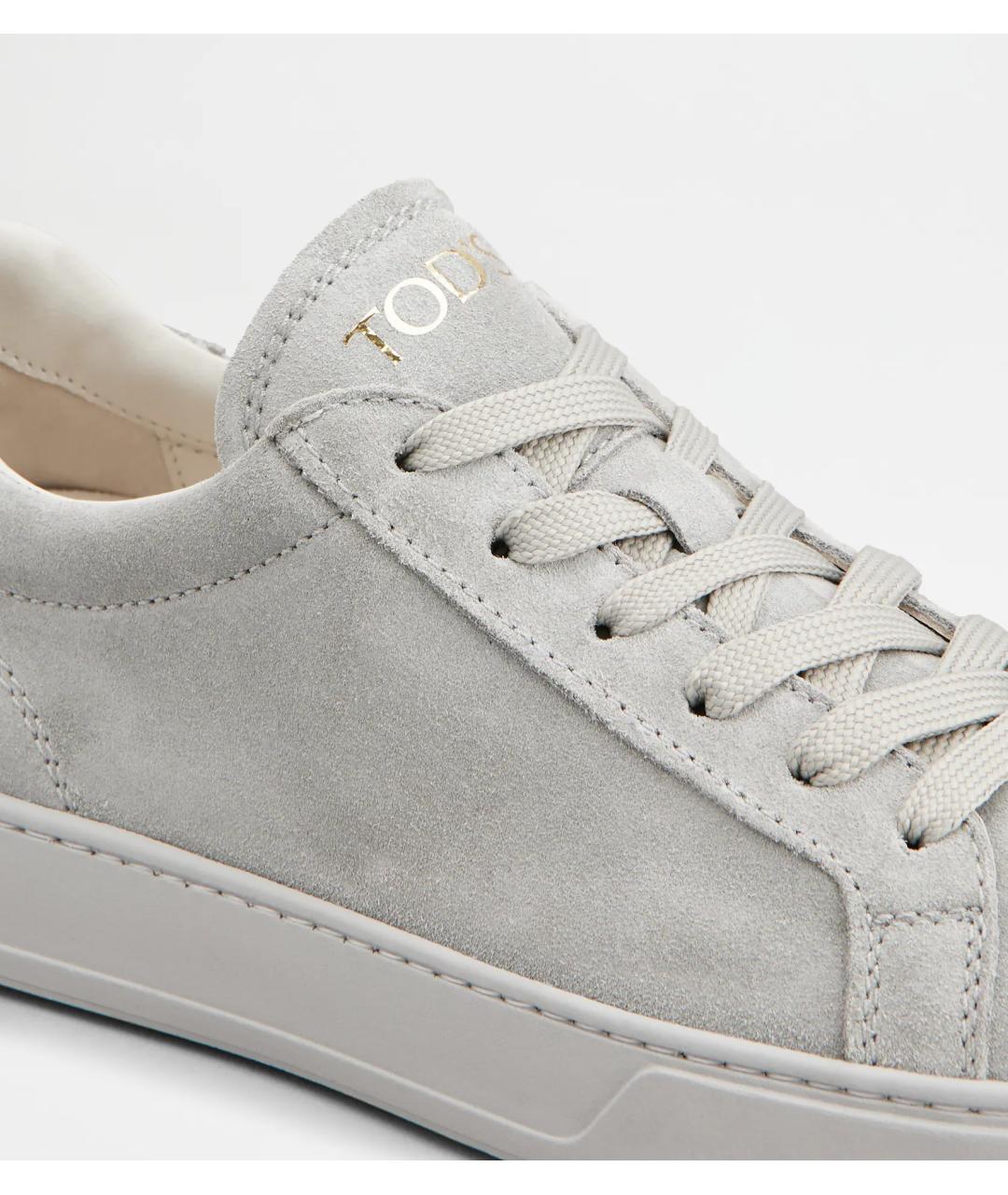 TOD'S Серые замшевые кеды, фото 5