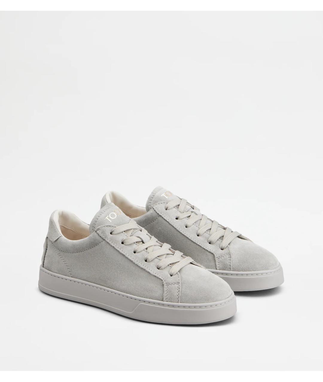 TOD'S Серые замшевые кеды, фото 2