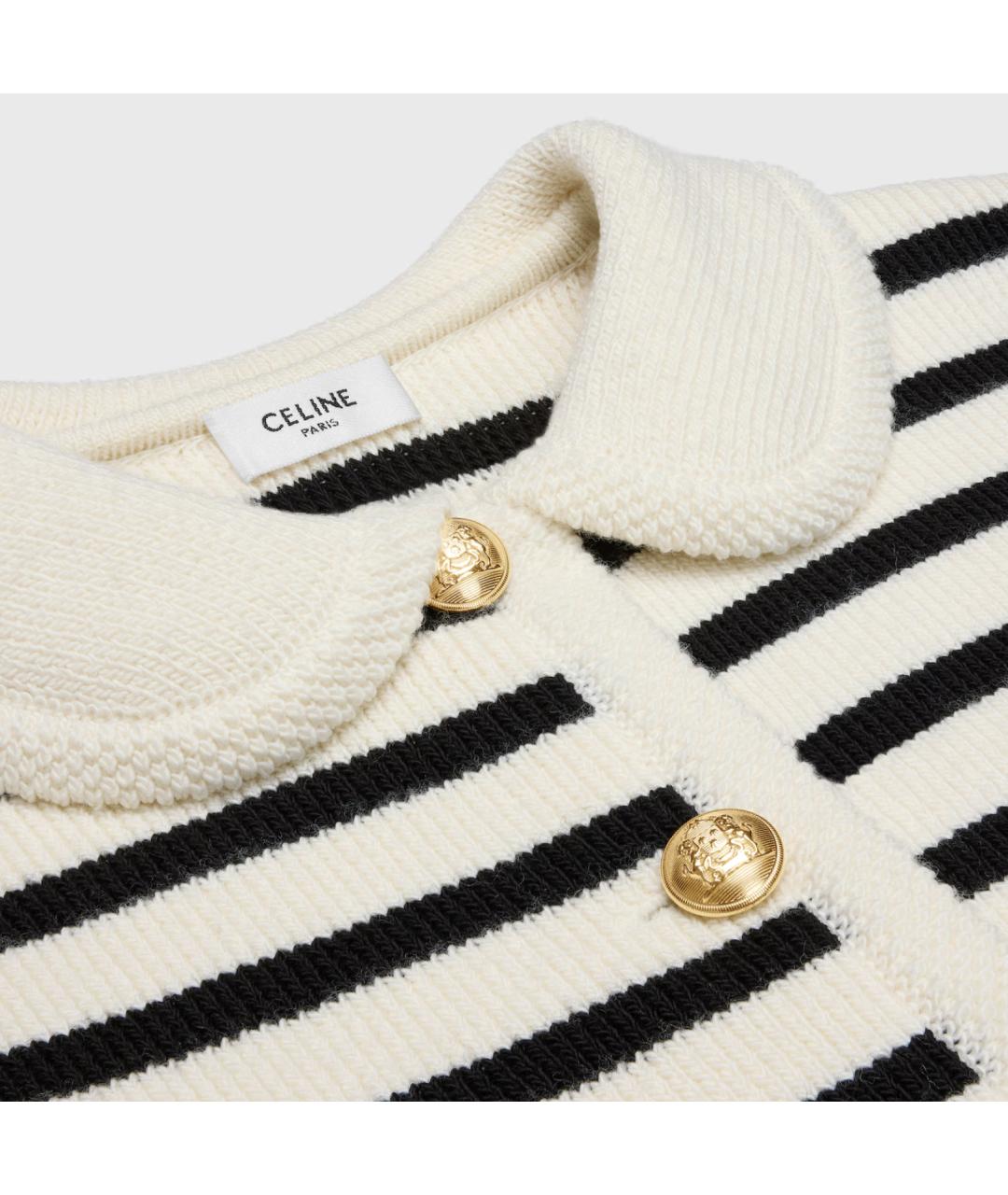 CELINE Бежевый шерстяной кардиган, фото 3