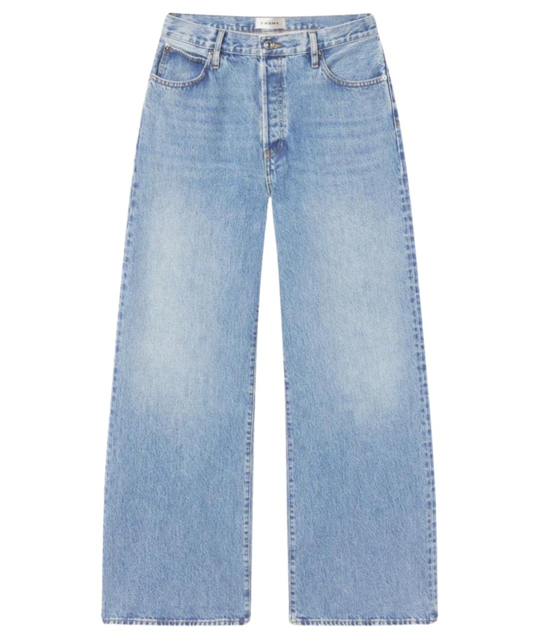 FRAME Голубые хлопковые прямые джинсы, фото 1