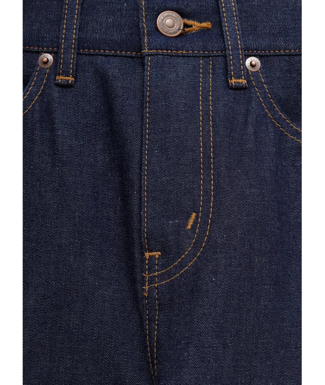 CELINE Синие хлопковые прямые джинсы, фото 3