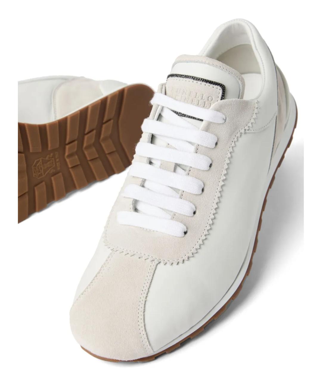 BRUNELLO CUCINELLI Белые кроссовки, фото 4