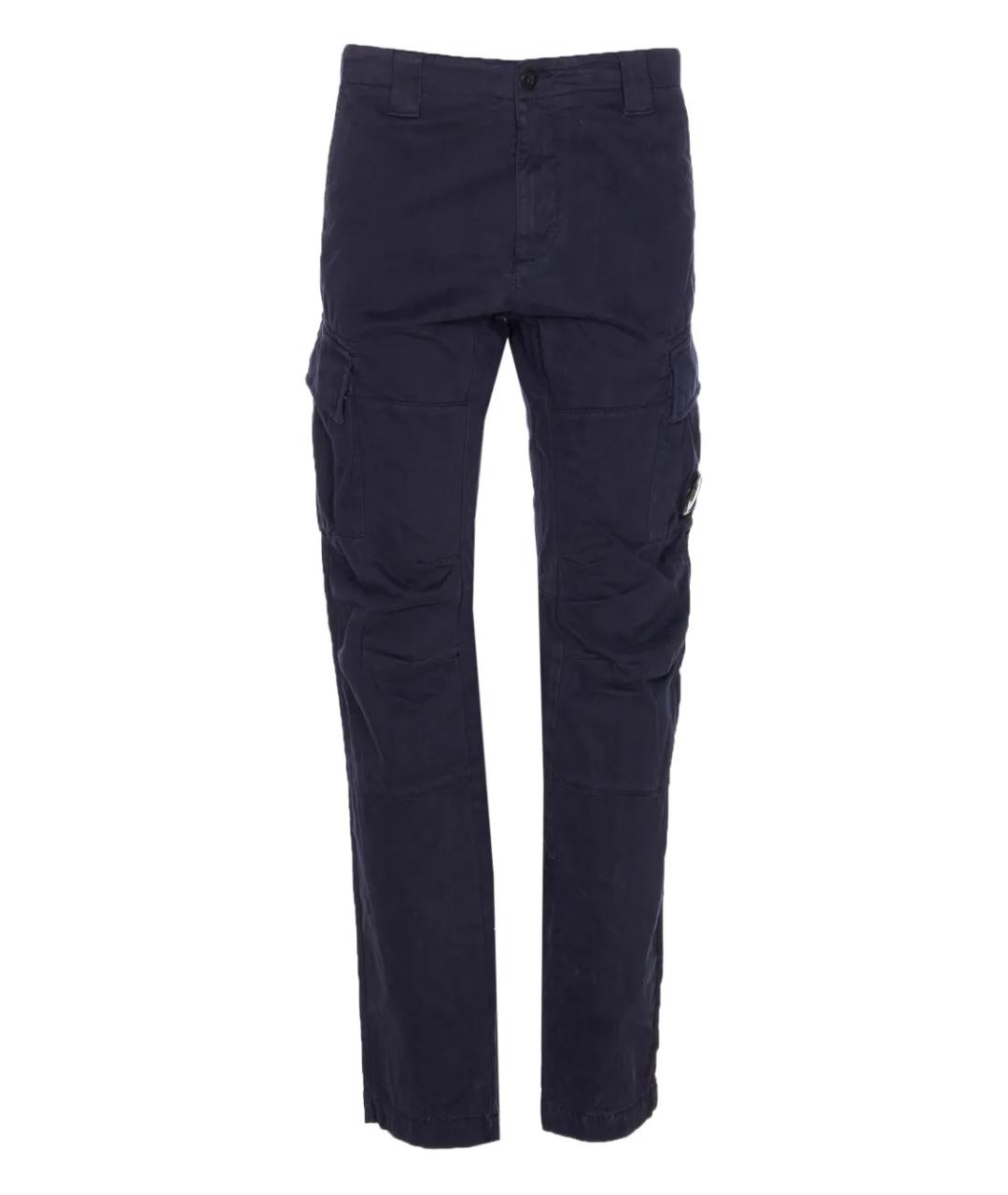 CP COMPANY Темно-синие хлопковые прямые брюки, фото 1