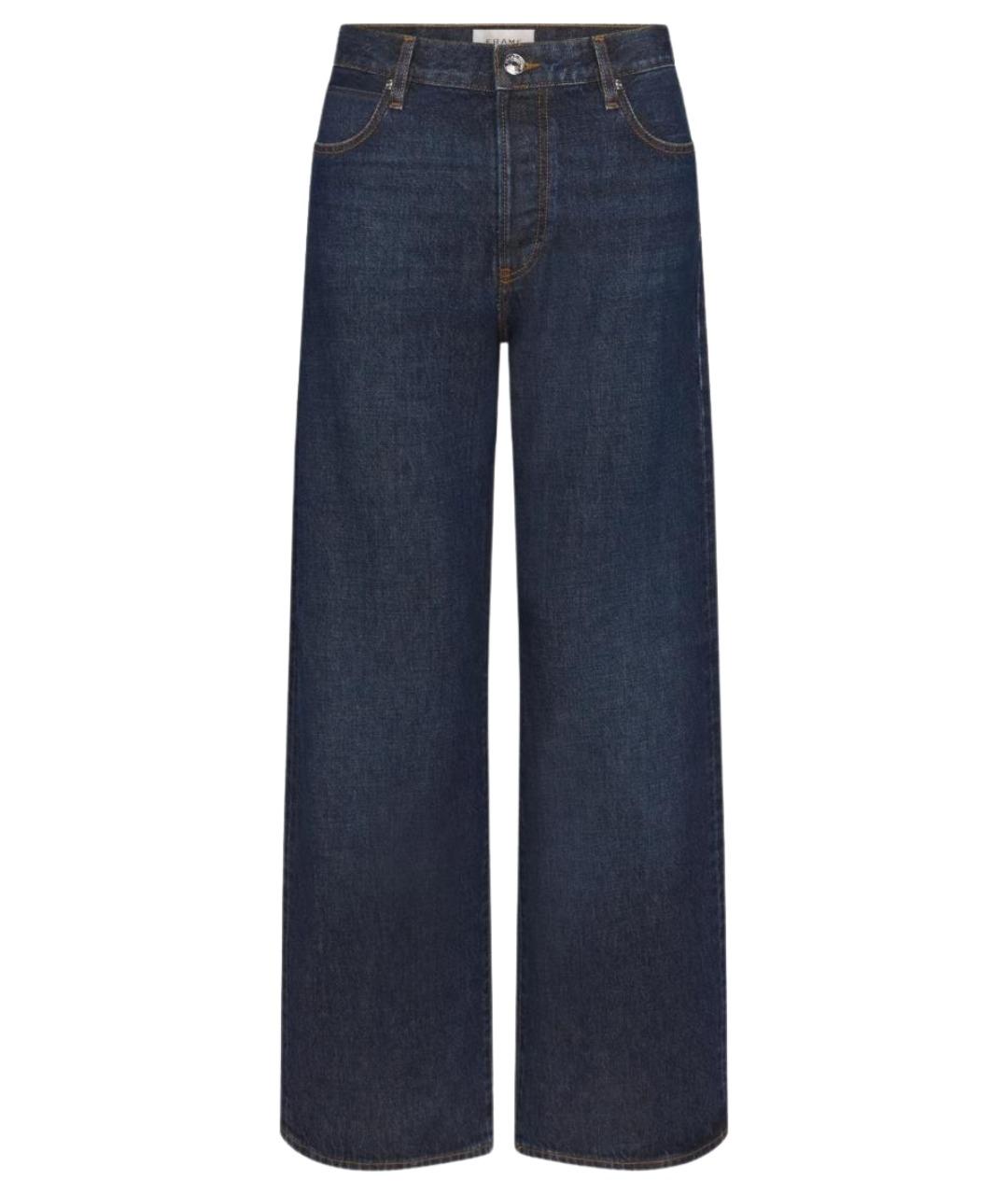 FRAME Синие хлопковые прямые джинсы, фото 1