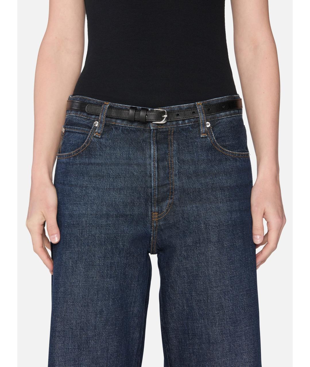 FRAME Синие хлопковые прямые джинсы, фото 3