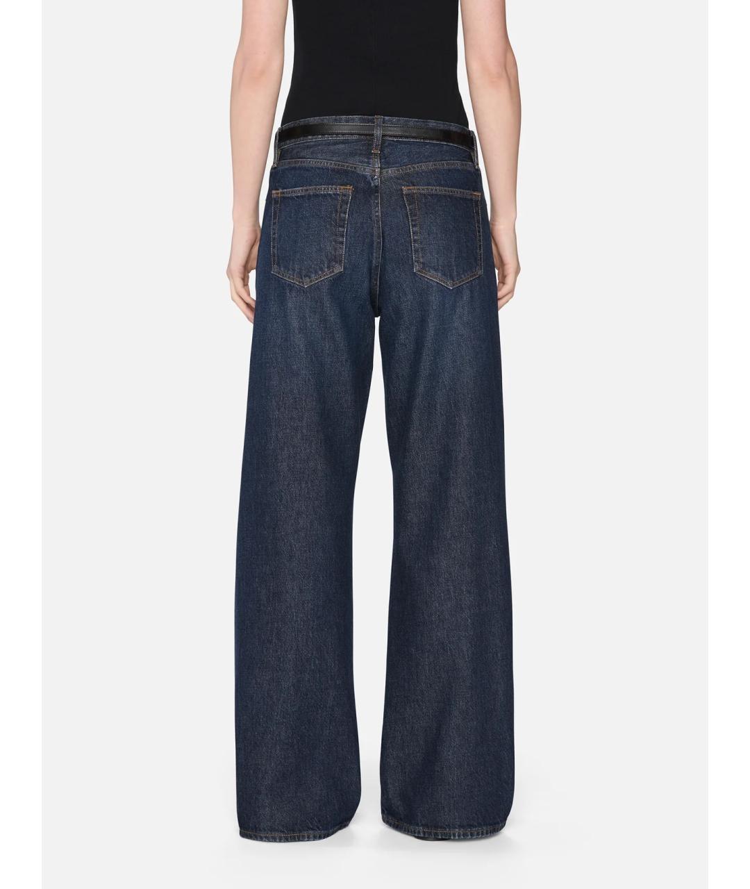 FRAME Синие хлопковые прямые джинсы, фото 5