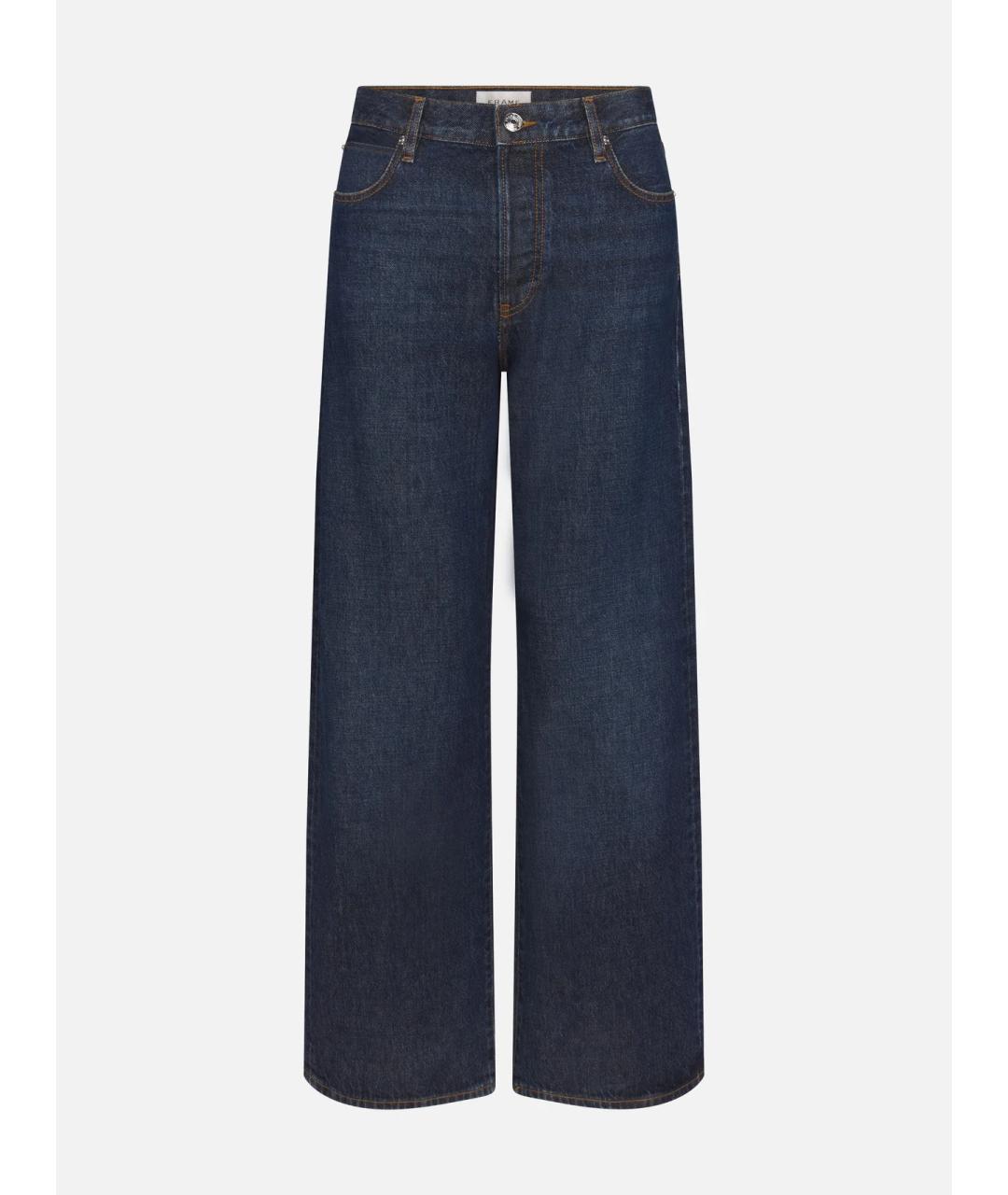 FRAME Синие хлопковые прямые джинсы, фото 6