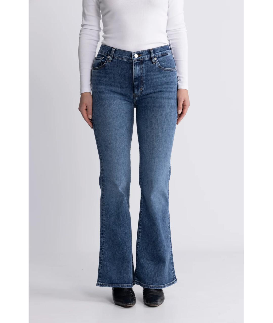 FRAME Синие хлопко-эластановые джинсы клеш, фото 3