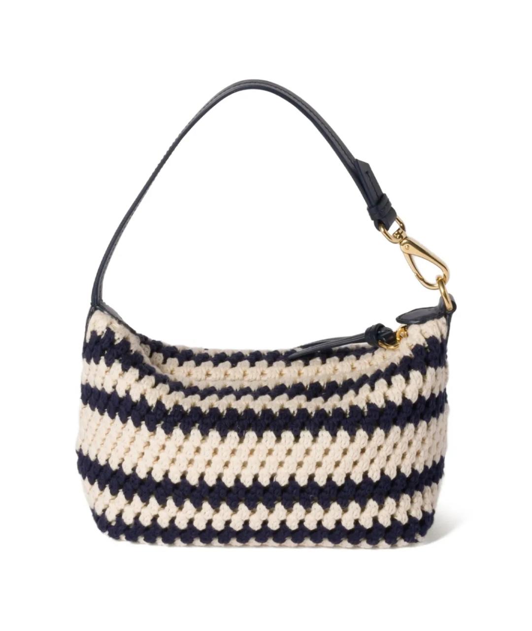 MIU MIU Темно-синяя тканевая сумка через плечо, фото 2