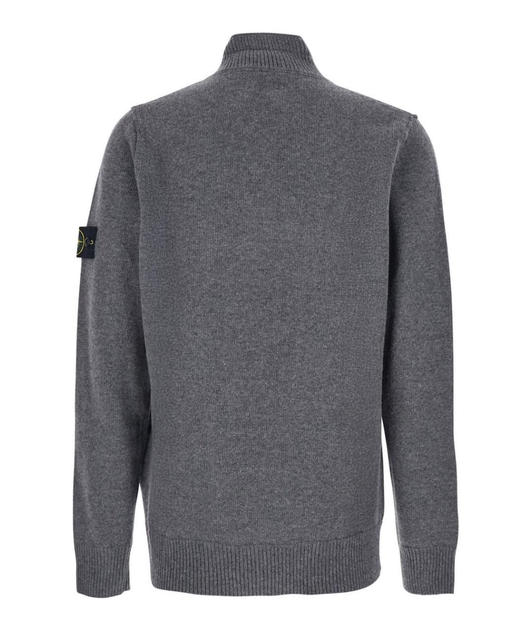 STONE ISLAND Серый шерстяной джемпер / свитер, фото 3