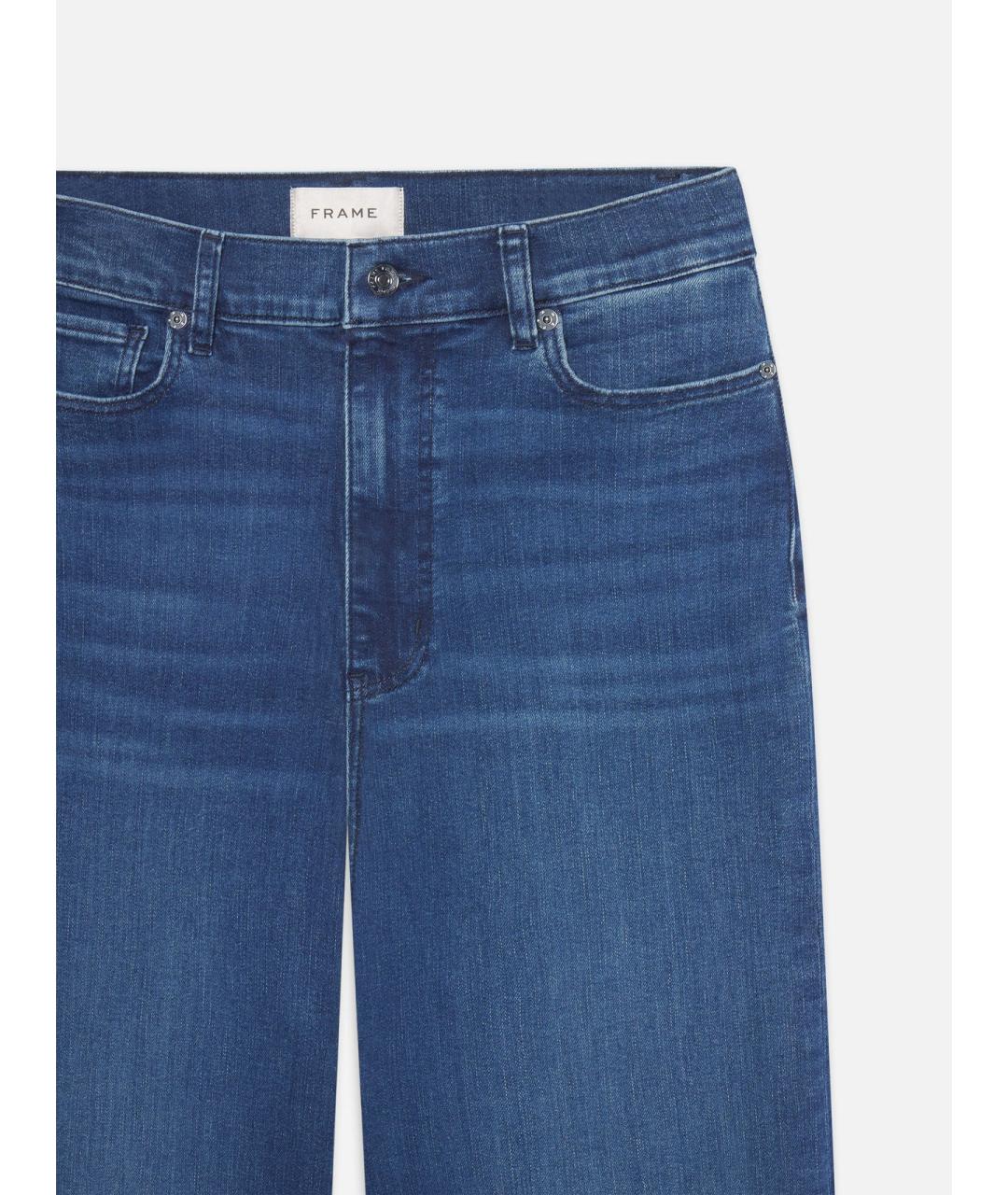 FRAME Синие хлопко-эластановые джинсы клеш, фото 5
