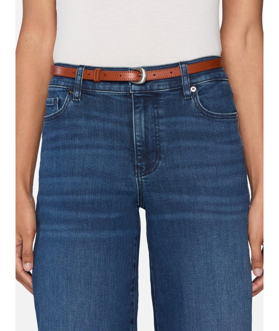 FRAME Синие хлопко-эластановые джинсы клеш, фото 3