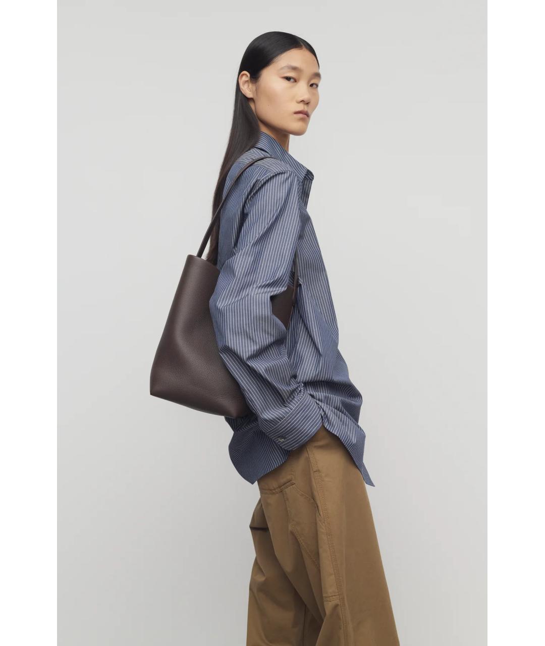 THE ROW Коричневая кожаная сумка через плечо, фото 4