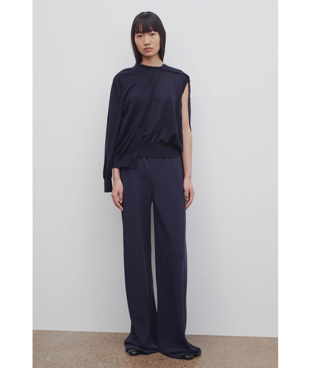 THE ROW Темно-синие прямые брюки, фото 3