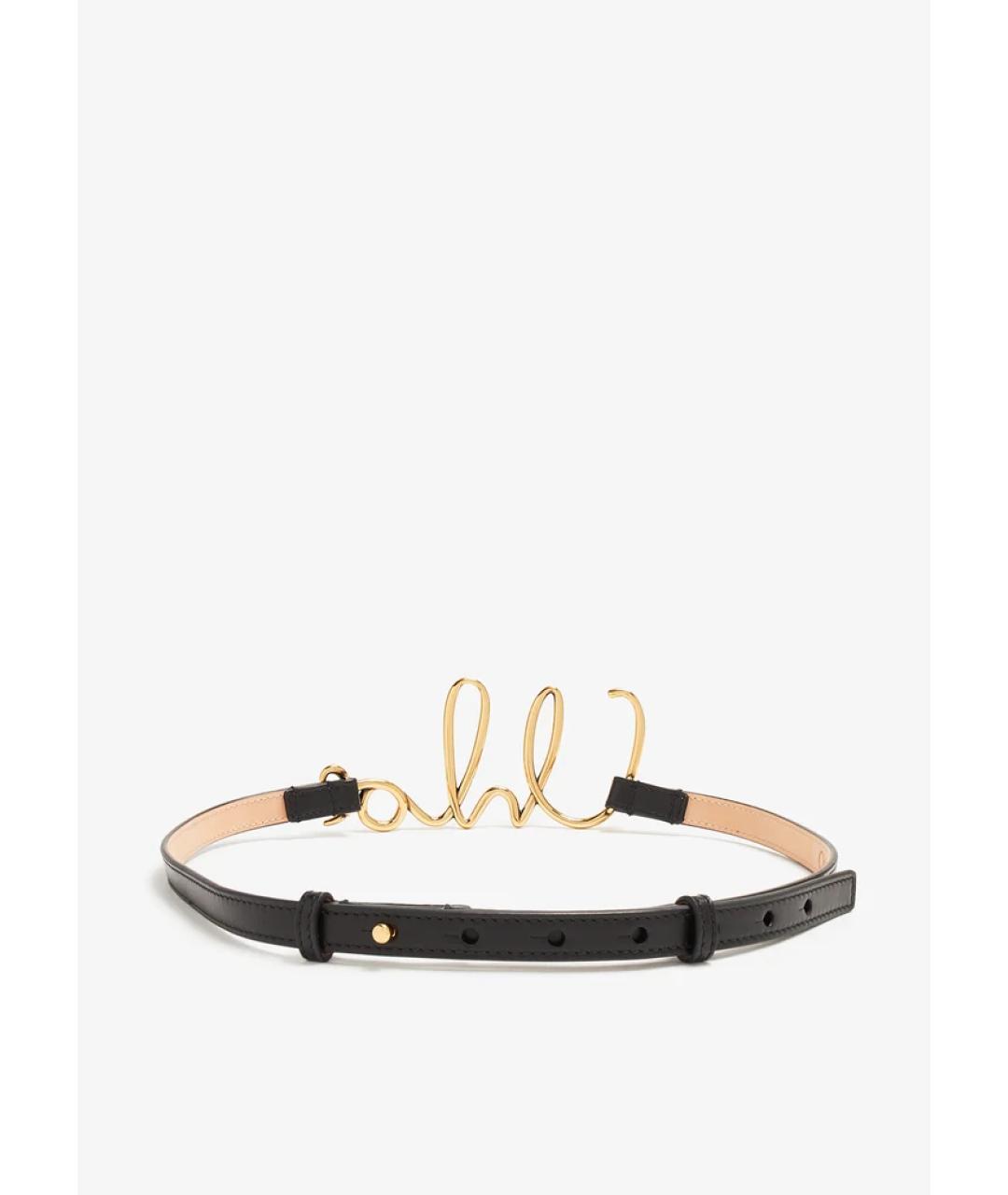 CHLOE Черный кожаный ремень, фото 3