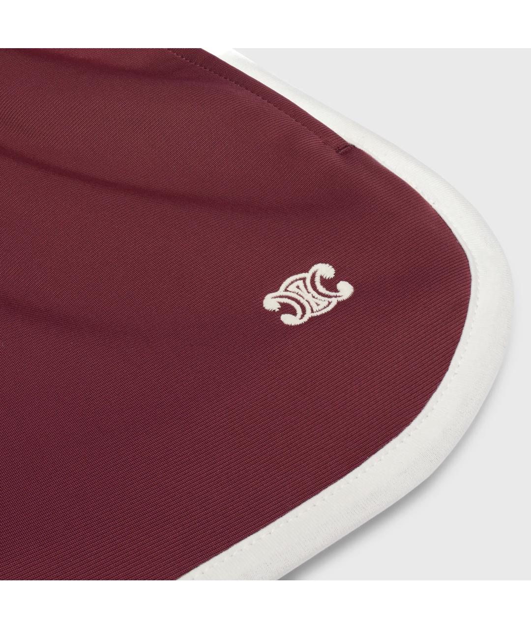 CELINE Бордовые шорты, фото 3