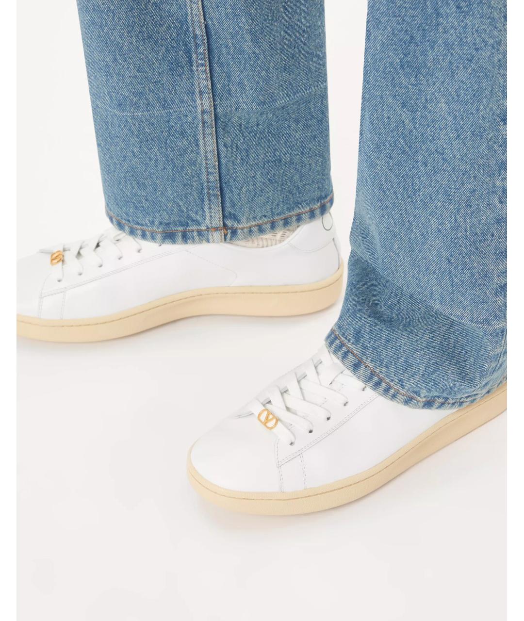 VALENTINO Белые кожаные низкие ботинки, фото 2