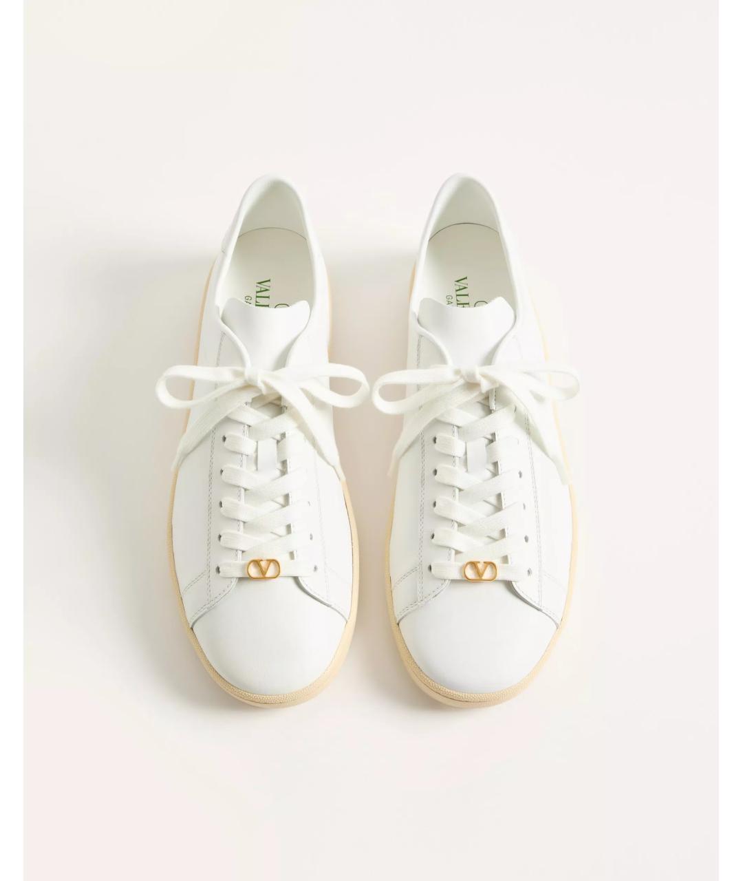 VALENTINO Белые кожаные низкие ботинки, фото 4