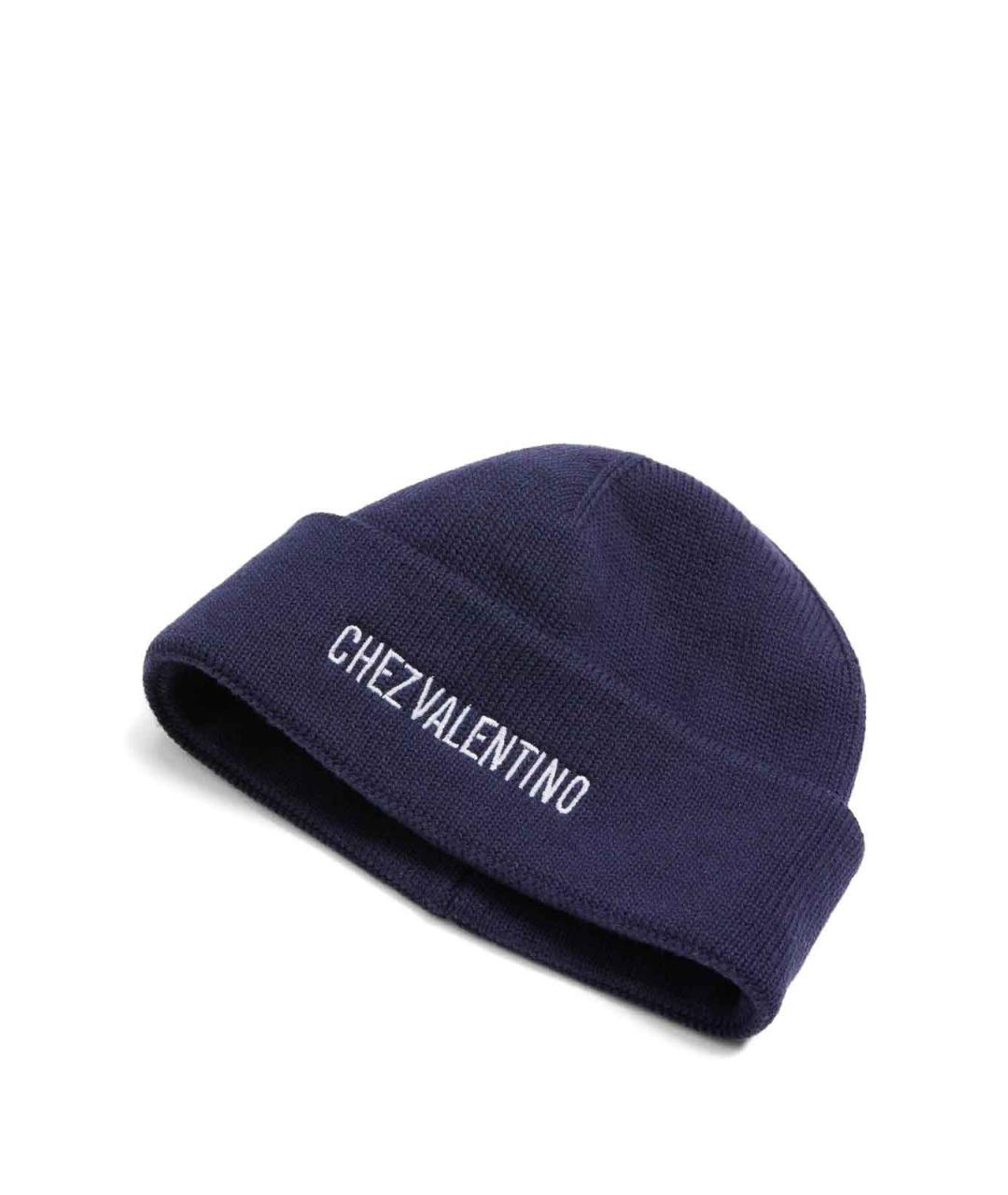 VALENTINO Синяя хлопковая шапка, фото 3
