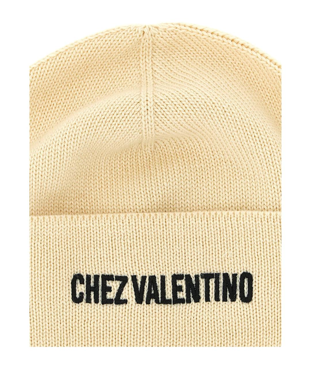 VALENTINO Бежевая хлопковая шапка, фото 3