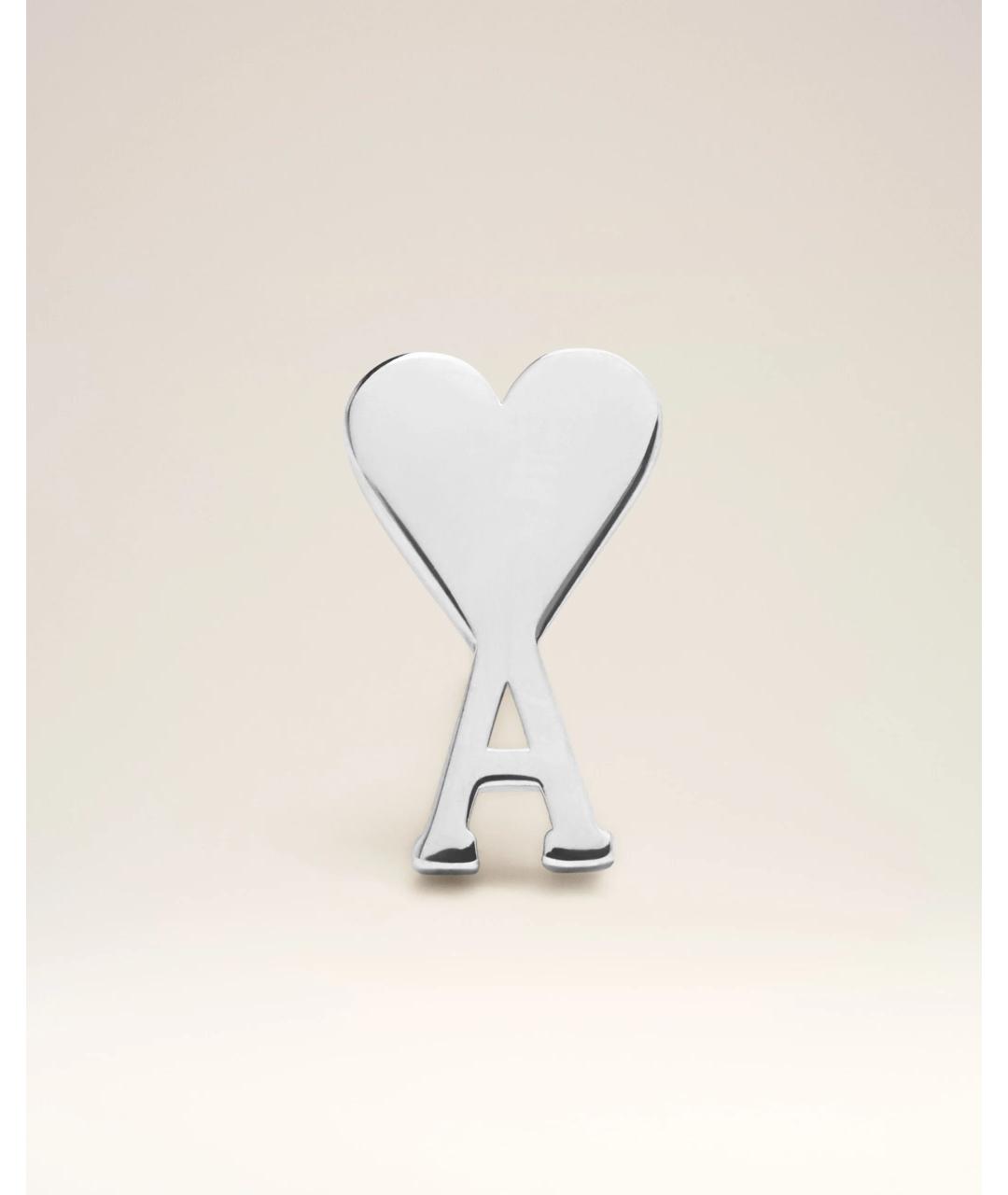 Ami Paris Серебряные латунные серьги, фото 4