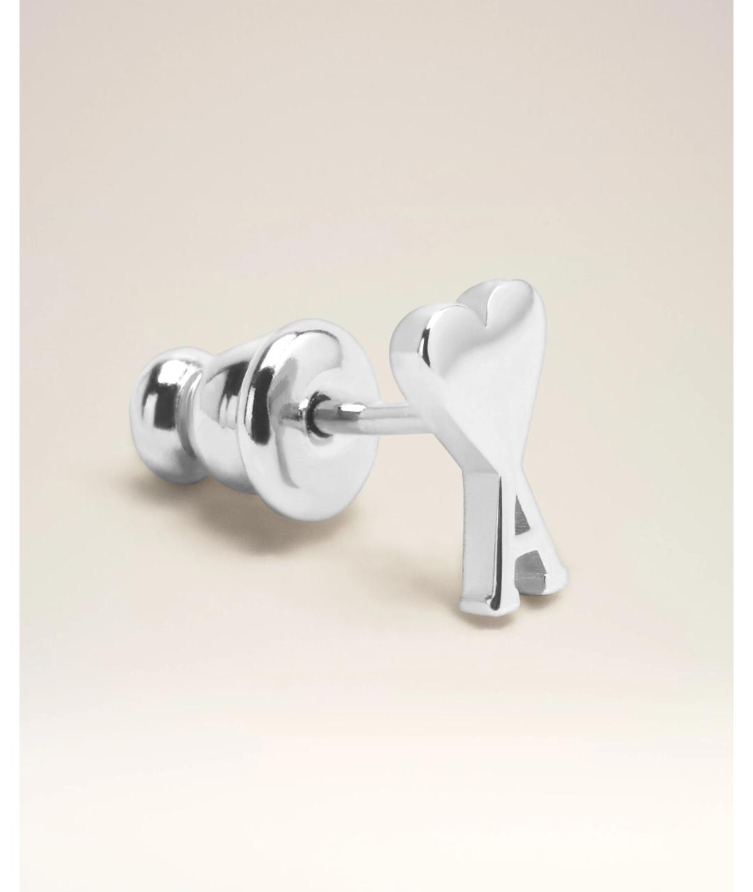 Ami Paris Серебряные латунные серьги, фото 3