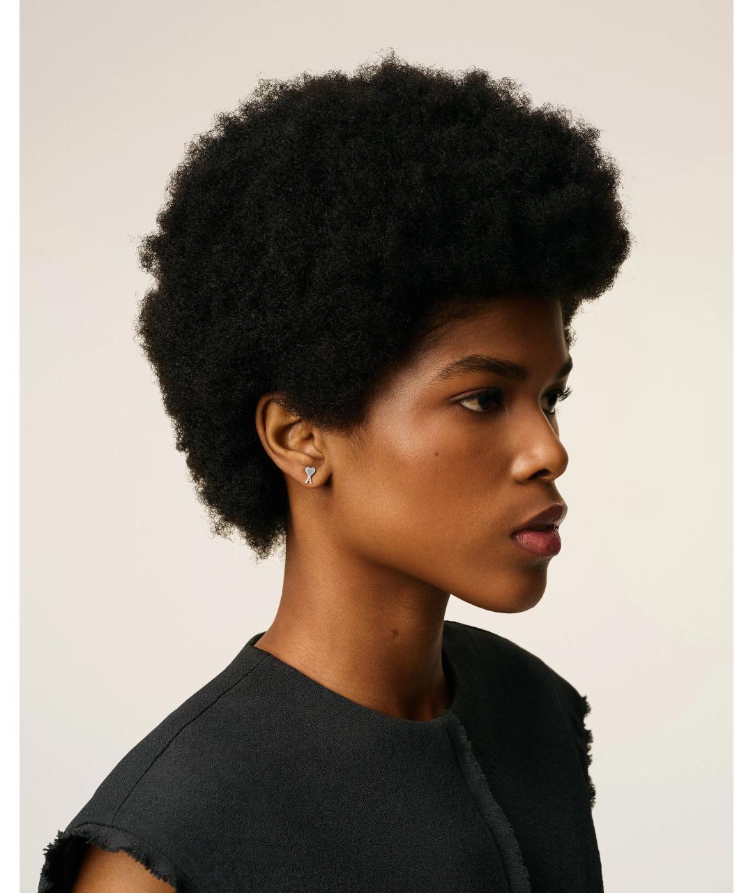 Ami Paris Серебряные латунные серьги, фото 2