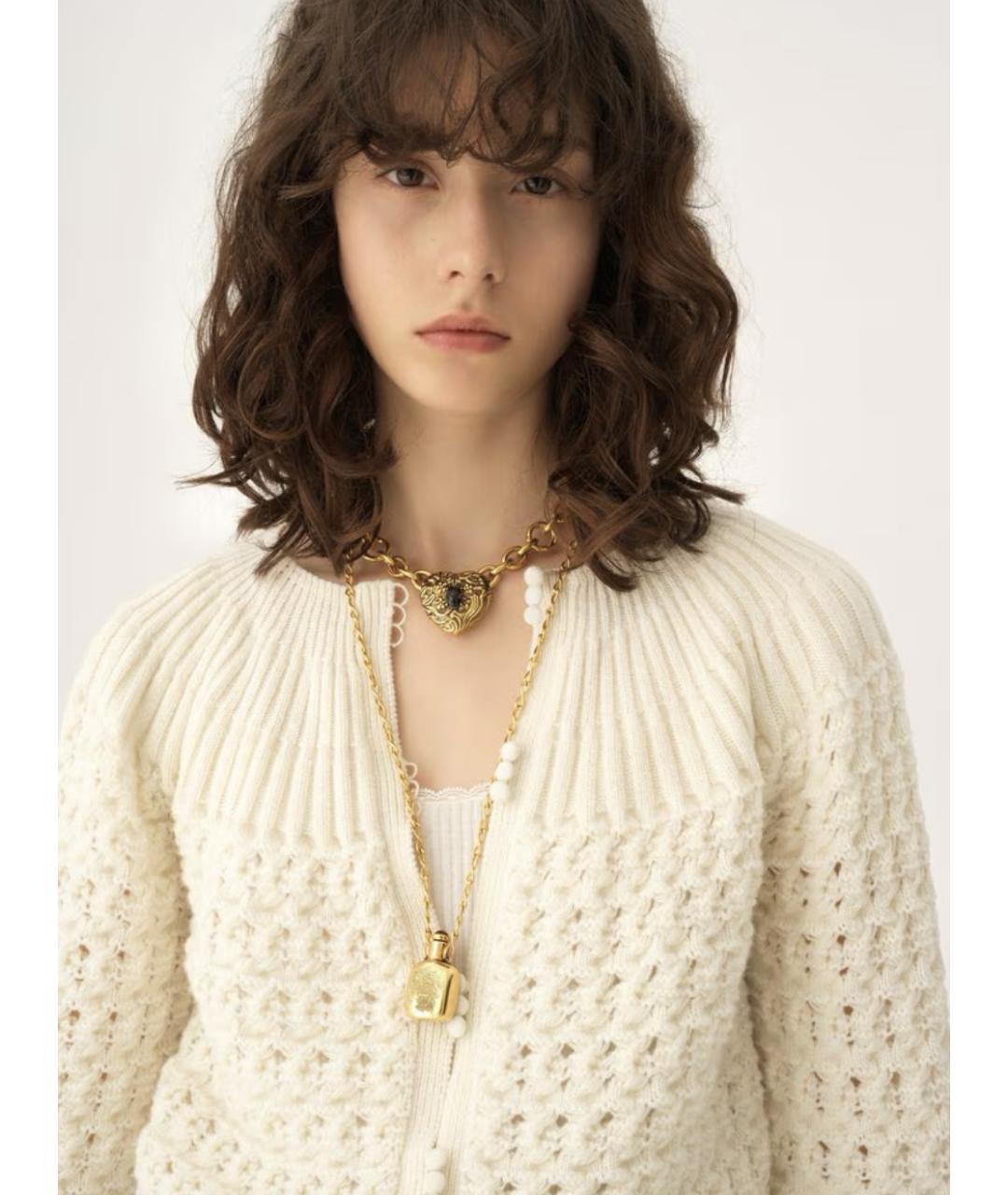 CHLOE Белый шерстяной кардиган, фото 6