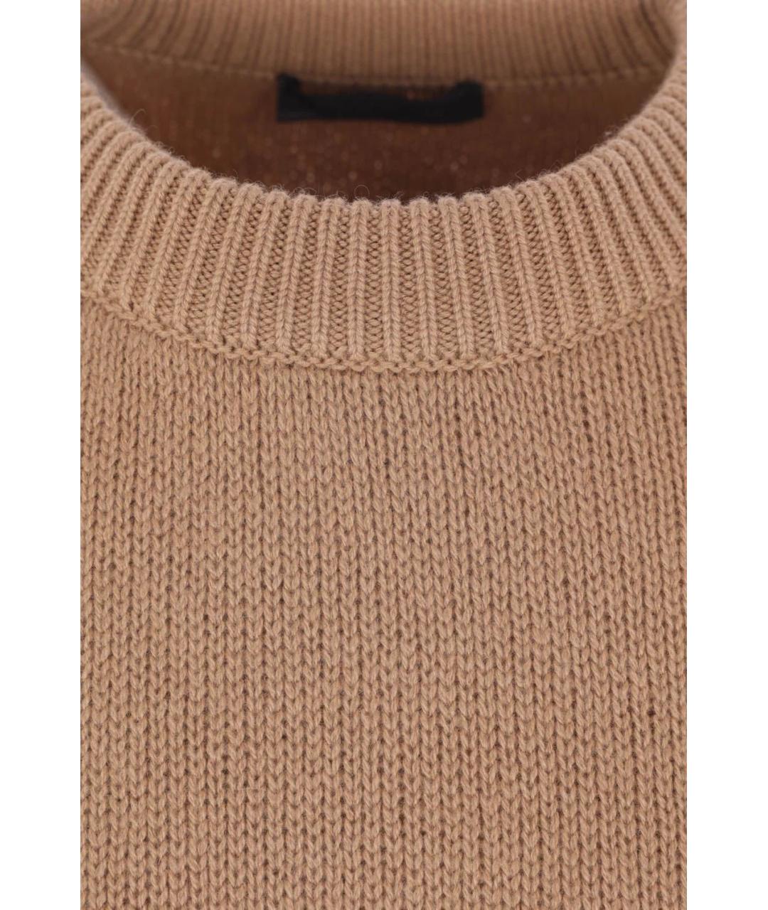 PRADA Бежевый кашемировый джемпер / свитер, фото 3