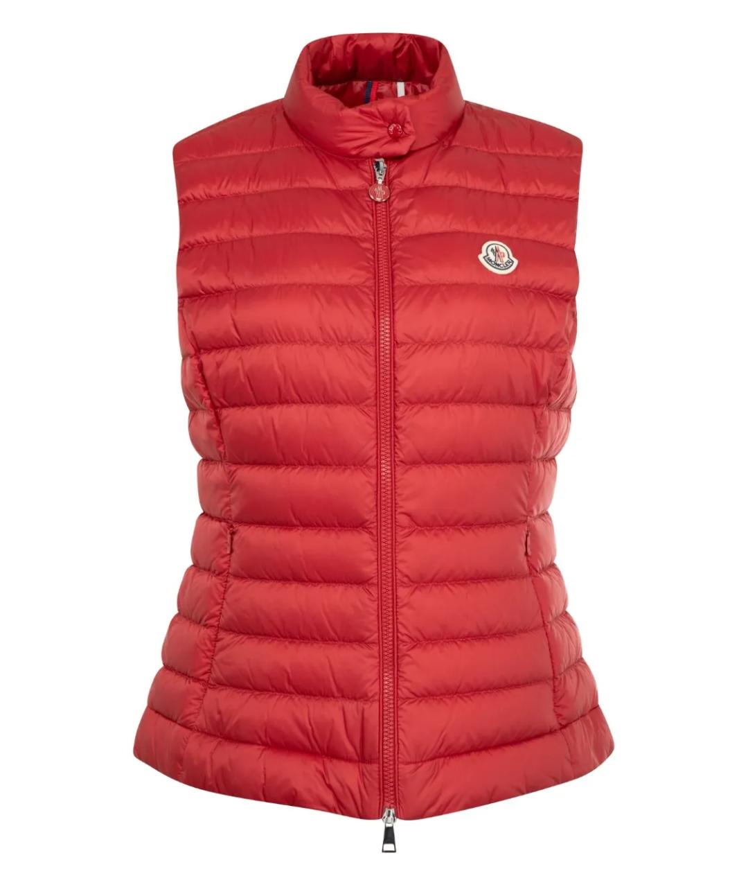 MONCLER Красный полиамидовый жилет, фото 1