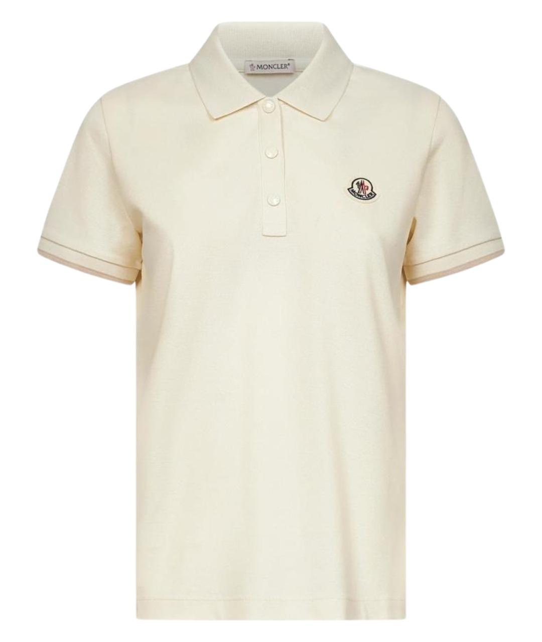 MONCLER Бежевая хлопковая футболка, фото 1