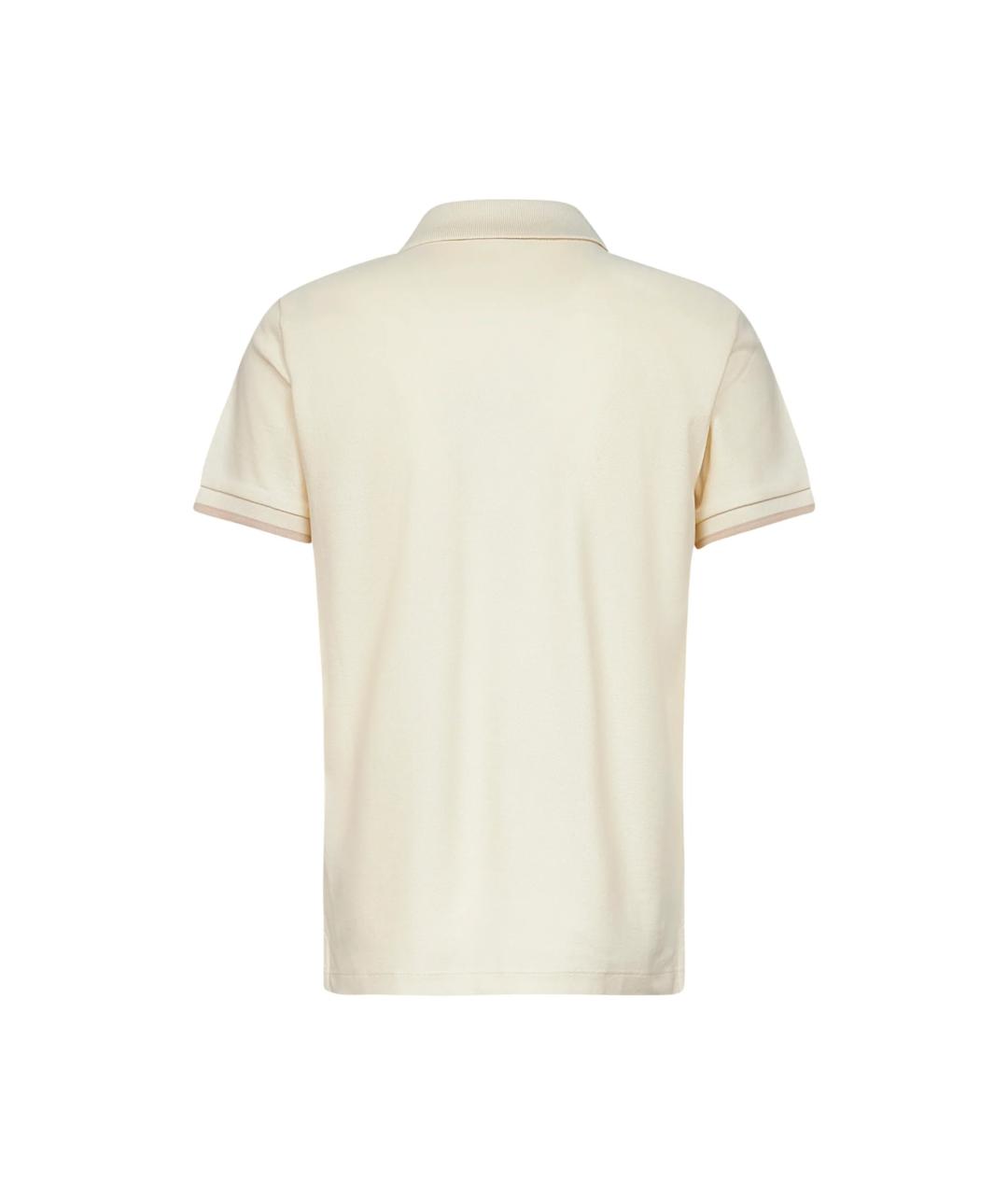 MONCLER Бежевая хлопковая футболка, фото 2