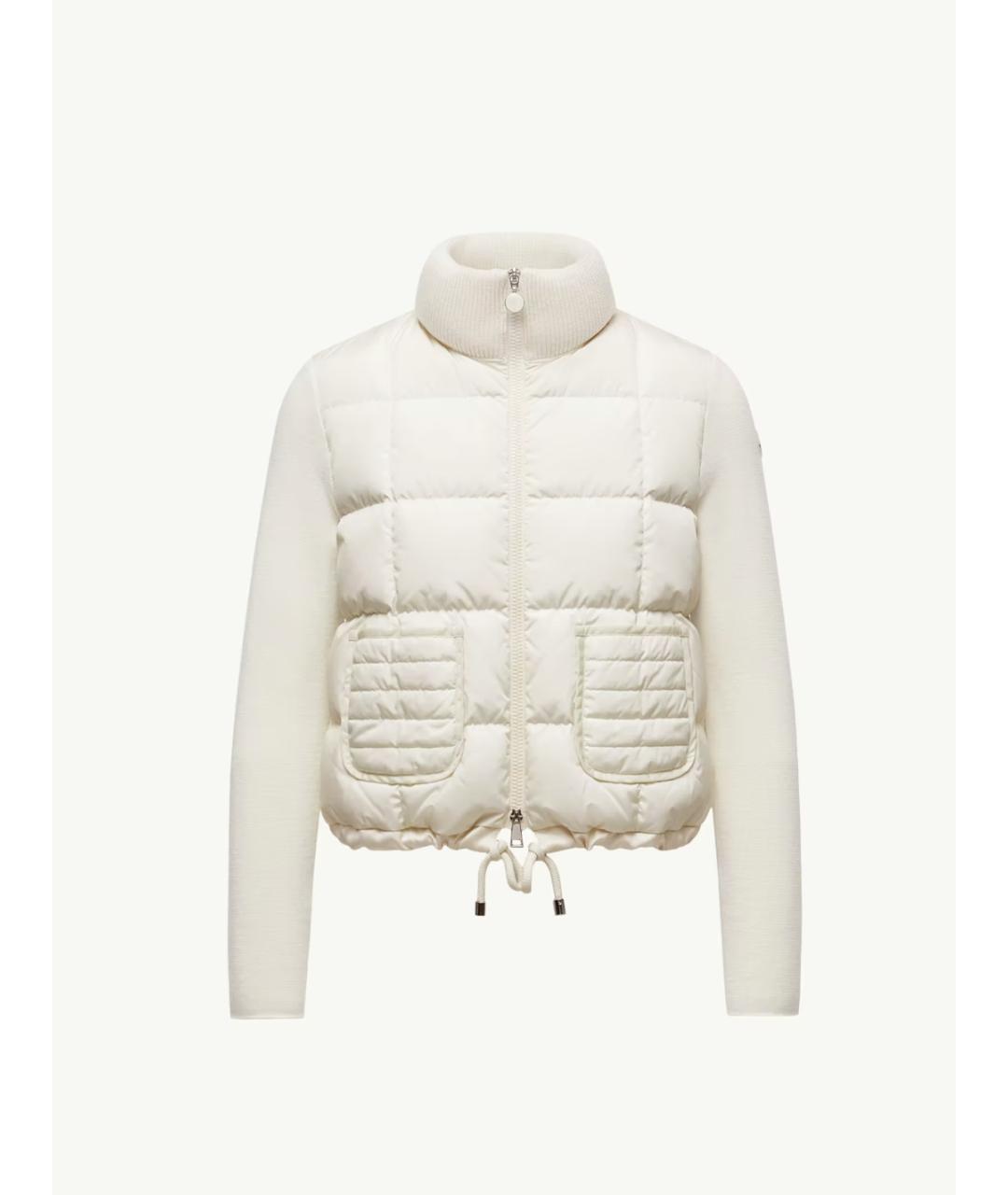 MONCLER Белый полиамидовый кардиган, фото 6