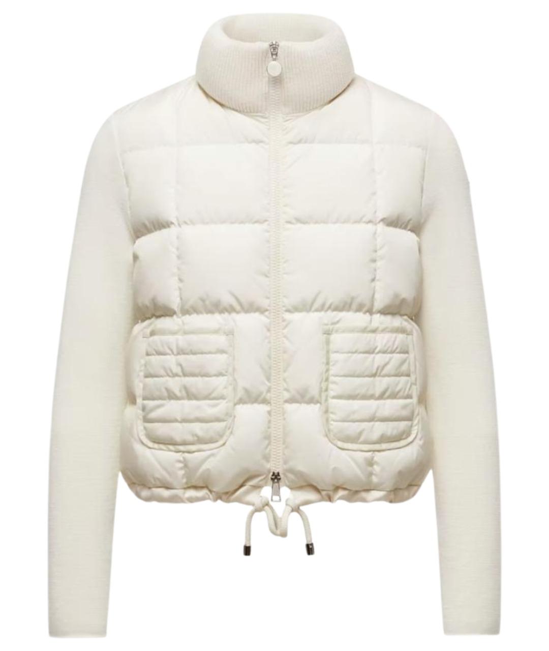 MONCLER Белый полиамидовый кардиган, фото 1