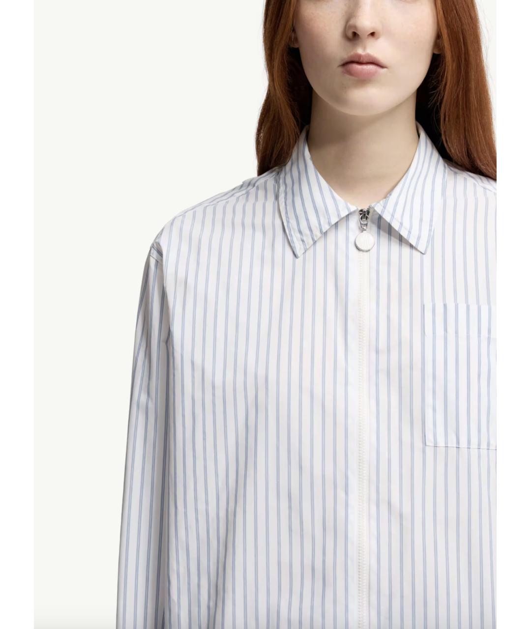 MONCLER Голубая хлопковая рубашка, фото 5