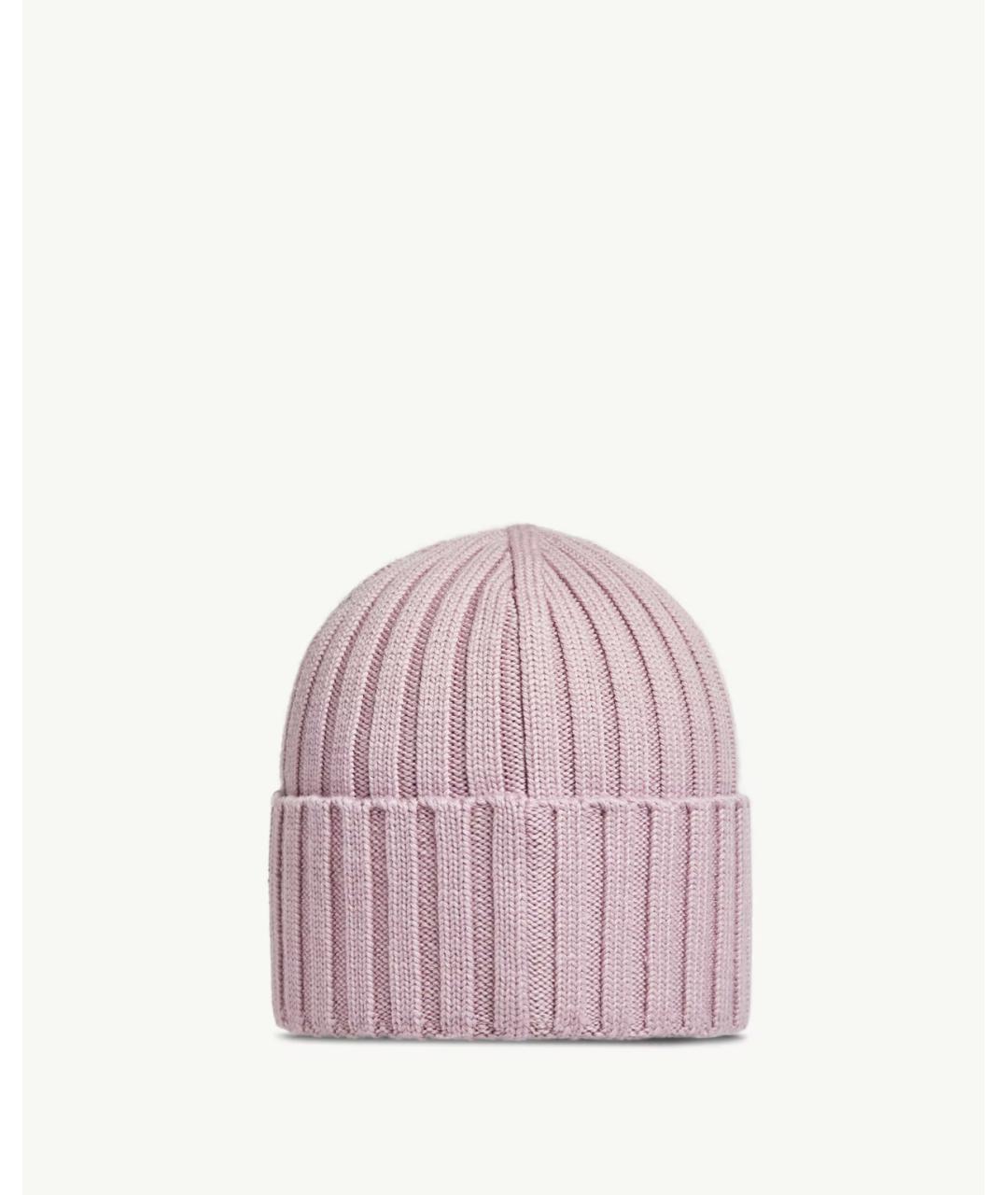 MONCLER Розовая шерстяная шапка, фото 4