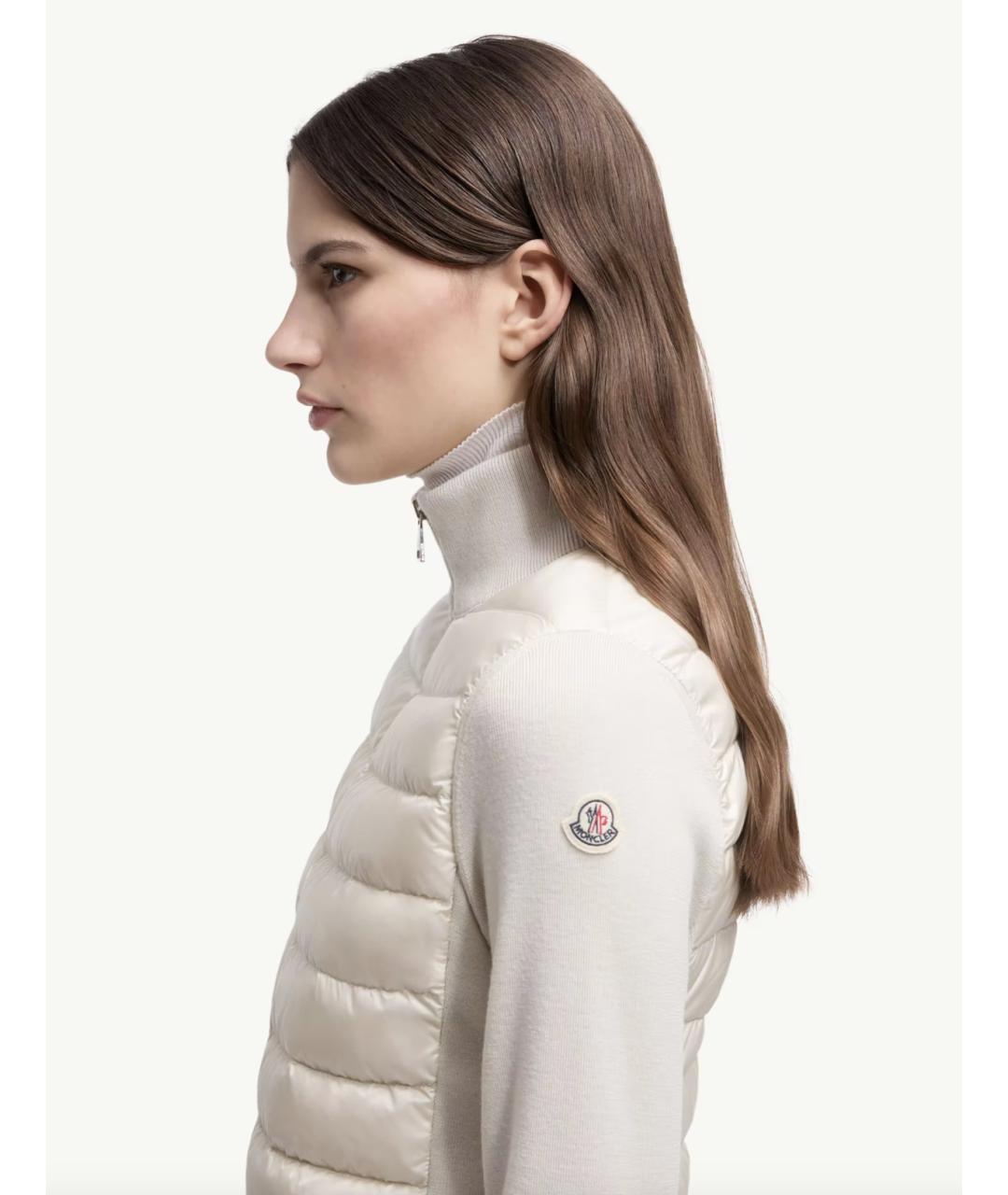 MONCLER Бежевый полиамидовый кардиган, фото 3