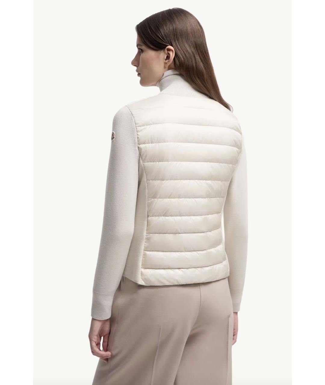 MONCLER Бежевый полиамидовый кардиган, фото 5