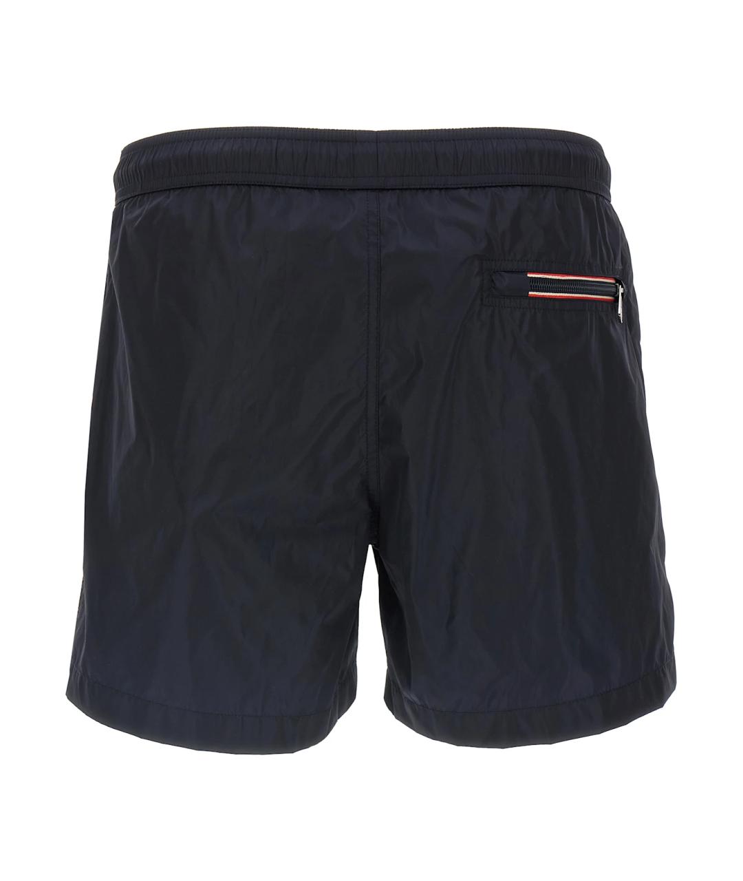 MONCLER Темно-синие полиамидовые плавки, фото 4