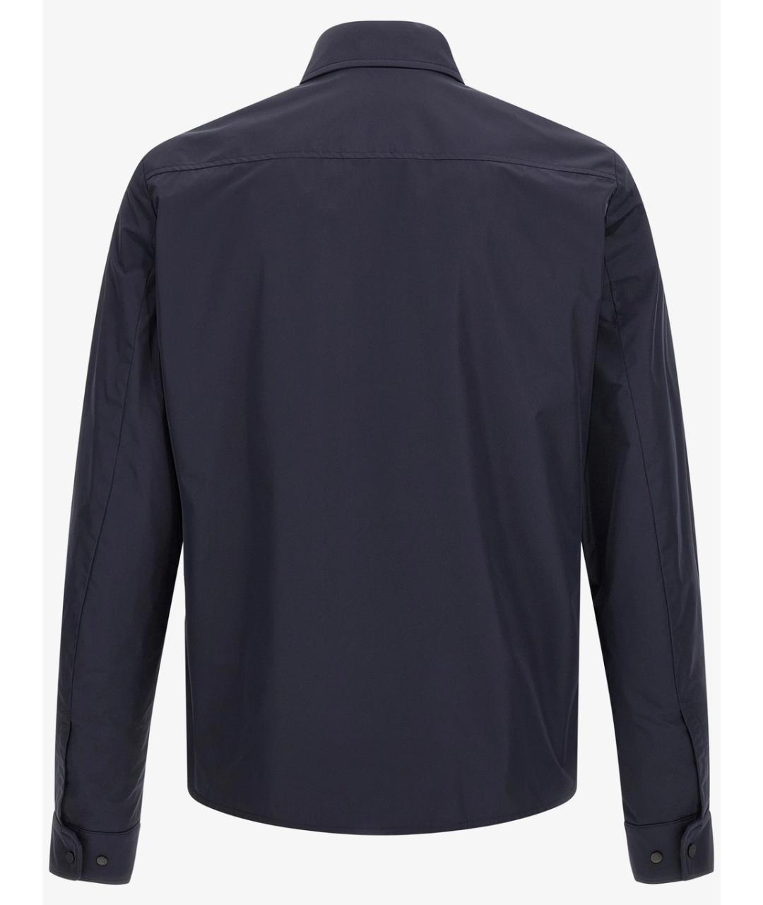 MONCLER Темно-синяя полиамидовая куртка, фото 2