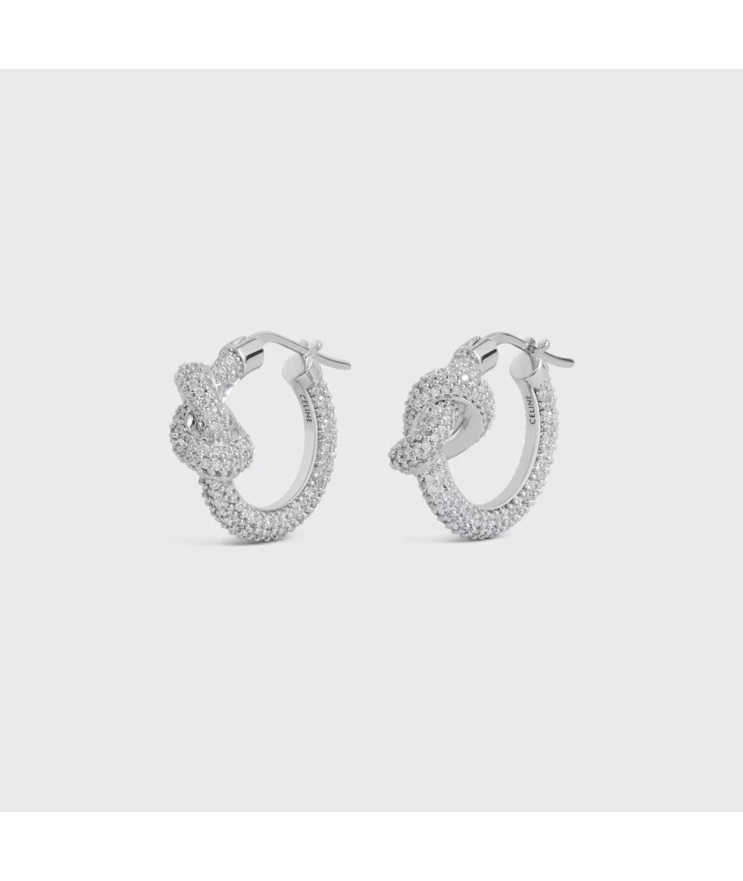 CELINE Серебряные металлические серьги, фото 2