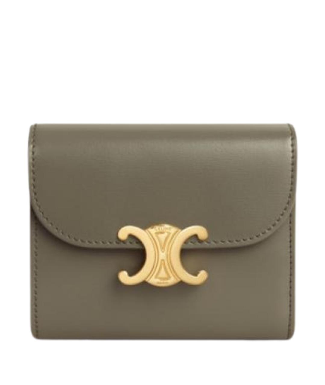 CELINE Зеленый кожаный кошелек, фото 1