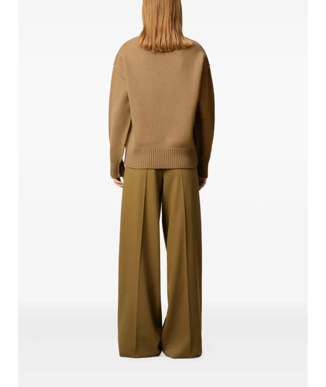 Ami Paris Бежевый шерстяной джемпер / свитер, фото 5