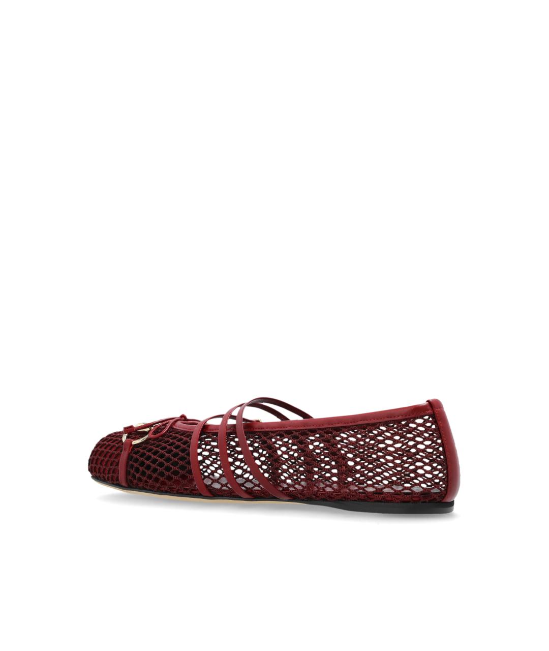 GUCCI Бордовые балетки, фото 5