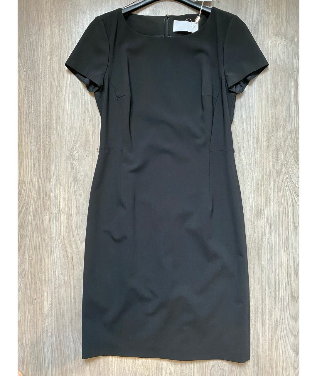 HUGO BOSS Черное шерстяное коктейльное платье, фото 6