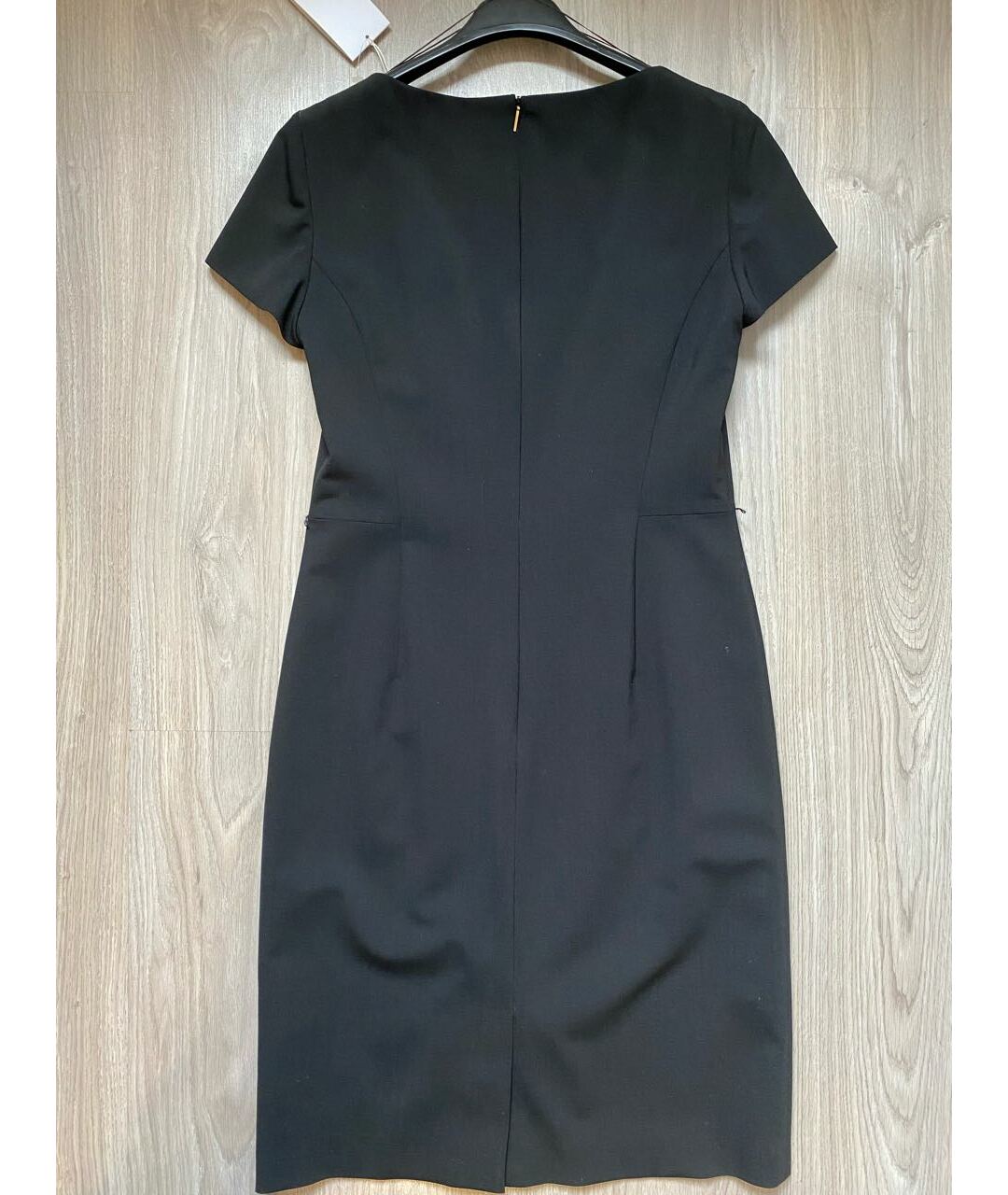 HUGO BOSS Черное шерстяное коктейльное платье, фото 2