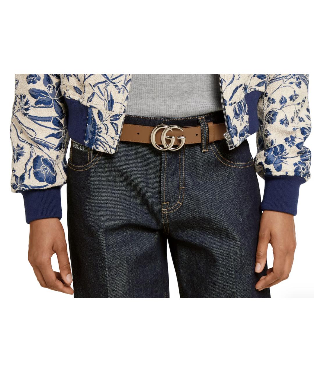 GUCCI Коричневый кожаный ремень, фото 3