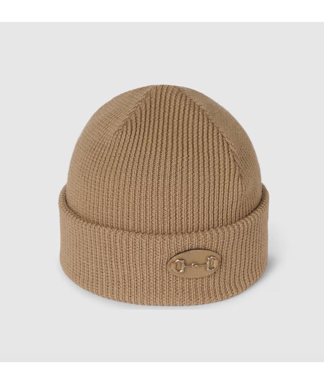 GUCCI Бежевая шерстяная шапка, фото 2